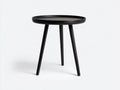 Beistelltisch rund 42x42x48 cm - Schwarz - Holzoptik mit Dreibein-Gestell für Wohnzimmer