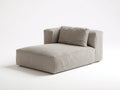 Chaiselongue Cordstoff 176x88x76 cm - Taupe - breite Armlehnen