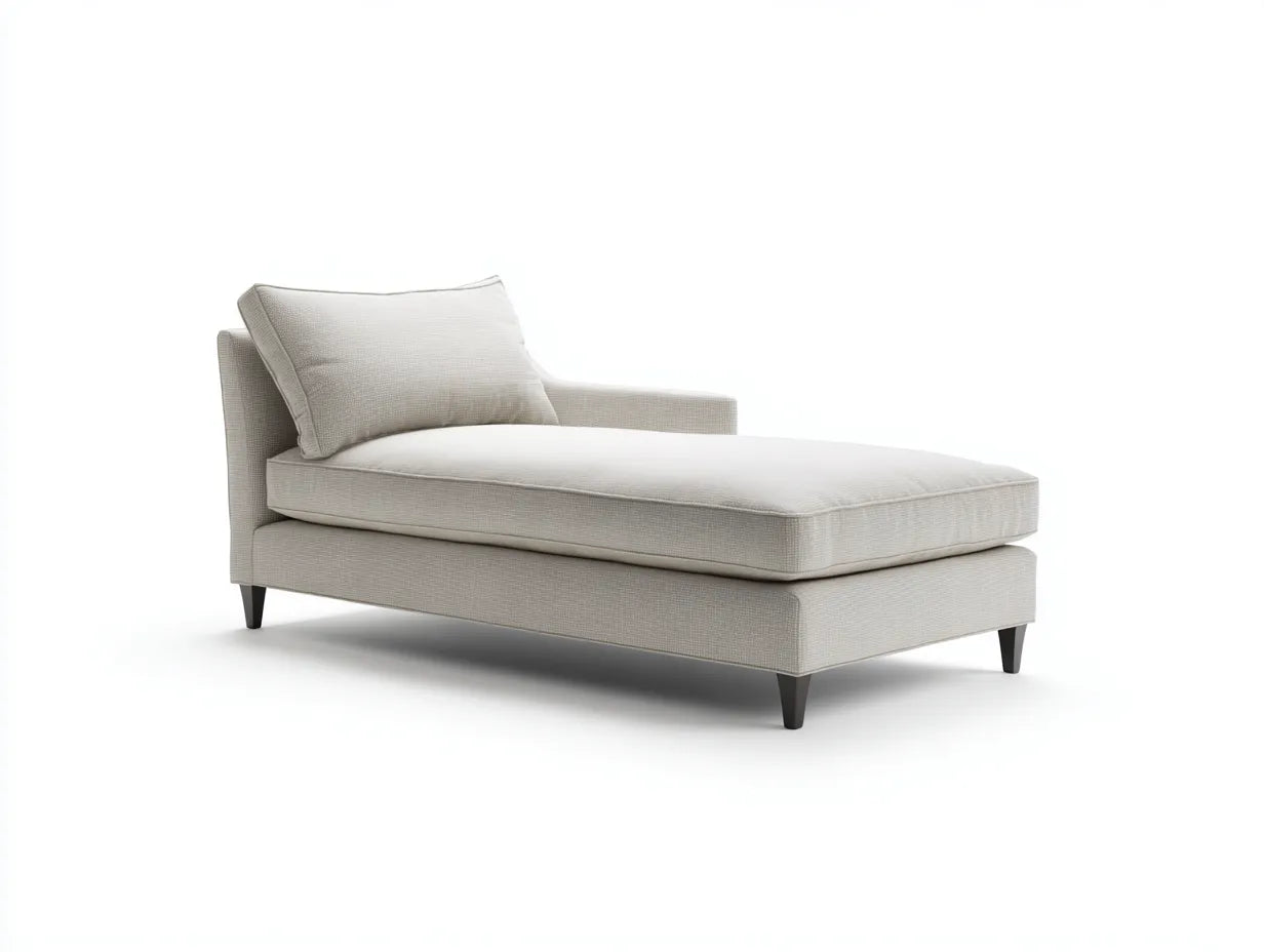 Chaiselongue Stoff 170x75x78 cm - Beige - modern für Wohnzimmer
