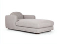 Chaiselongue Stoff 174x76x77 cm - Taupe - mit Bogenlehne